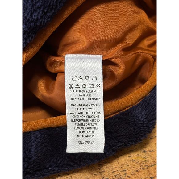 NWT Boys‎ Tommy Bahama Navy Blue Brown Sherpa Fleece Jacket Full Zip Size XXL - Picture 9 of 9